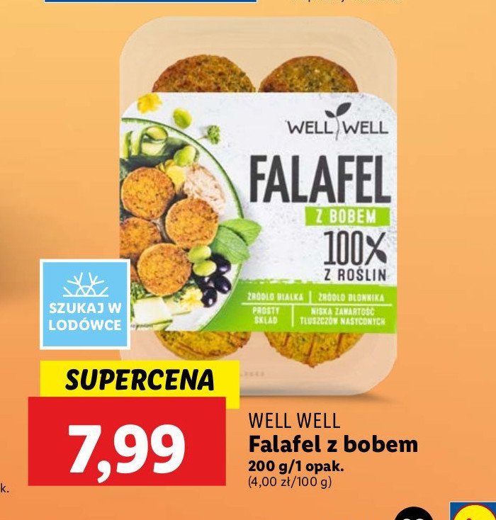 Falafel z bobem Well well promocja