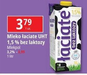 Mleko bez laktozy 3.2% Łaciate promocja w Leclerc
