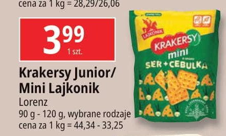 Krakersy mini ser-cebula Lajkonik krakersy promocja