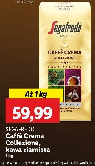 Kawa Segafredo caffe crema collezione promocja