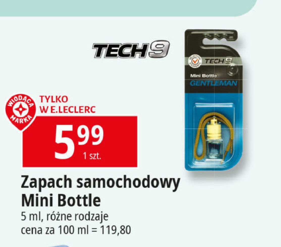 Odświeżacz samochodowy mini bottle gentleman Tech9 promocja