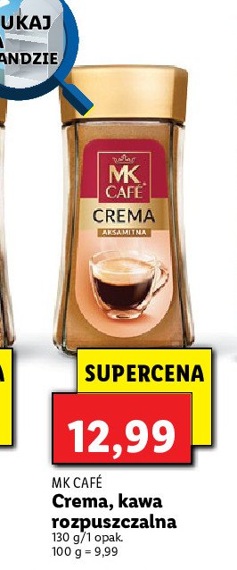 Kawa aksamitna Mk cafe crema promocja