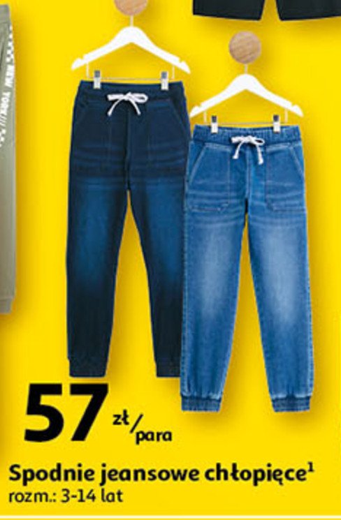 Spodnie chłopięce jeans 3-14 lat Auchan inextenso promocja