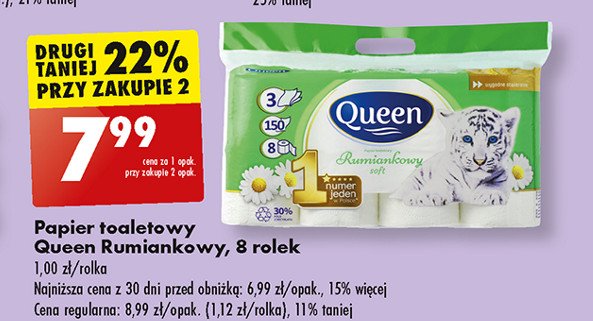 Papier toaletowy rumiankowy Queen promocja