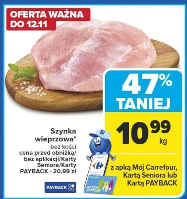 Szynka wieprzowa promocja w Carrefour
