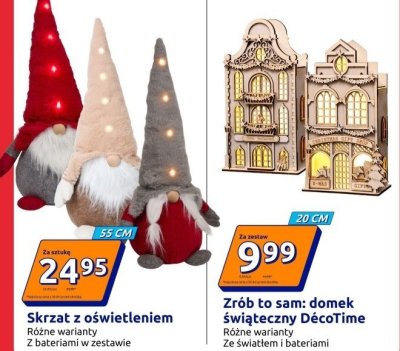 Dekoracja świąteczna Domek świąteczny DecoTime 20 cm promocja w Action