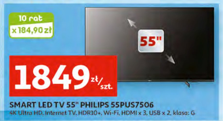 Telewizor led 55" pus7506/12 Philips promocja