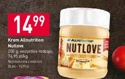 Krem nutlove white choco peanut z sol膮 himalajsk膮 Allnutrition promocja