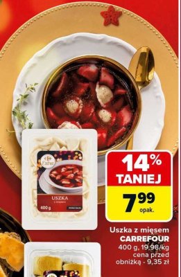 Uszka z mięsem Carrefour promocja w Carrefour