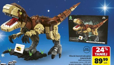 Klocki konstrukcyjne DINOZAUR promocja w Carrefour