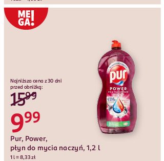 Płyn do mycia naczyń fig & pomegranate Pur power promocja w Rossmann