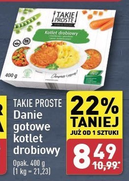 Kotlet drobiowy z marchewką i groszkiem z puree Takie proste promocja