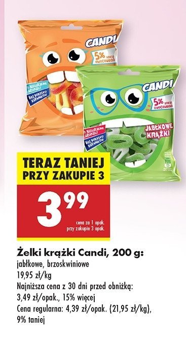 Żelki jabłkowe Candi promocja w Biedronka