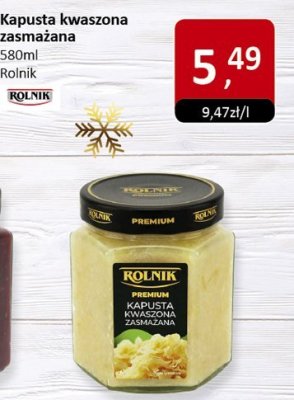 Kapusta kwaszona zasmażana 580ml Rolnik promocja w Market Point