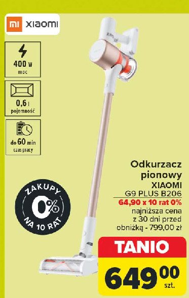 Odkurzacz pionowy g9 plus b206 Xiaomi promocja