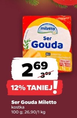 Ser Gouda kostka Miletto promocja