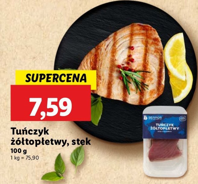 Tuńczyk żółtopłetwy stek SEAMOR promocja