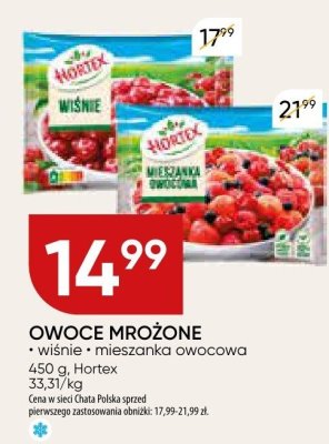 Owoce mrożone wiśnia, mieszanka owocowa Hortex promocja w Chata Polska