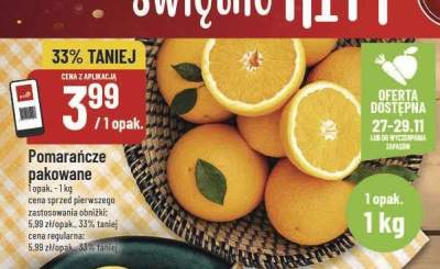 Pomarańcze pakowane promocja w POLOmarket