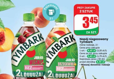 Napój niegazowany Tymbark promocja w Dino