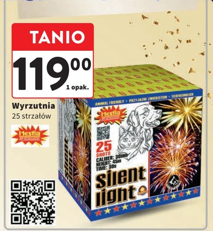 Wyrzutnia silent light 25 strzałów Hestia promocja