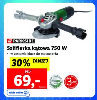 Szlifierka kątowa pws 115 a1 750 w Parkside promocja