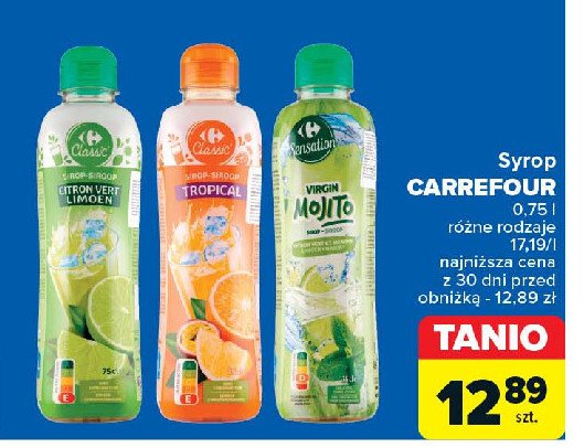 Syrop mojito Carrefour classic promocja