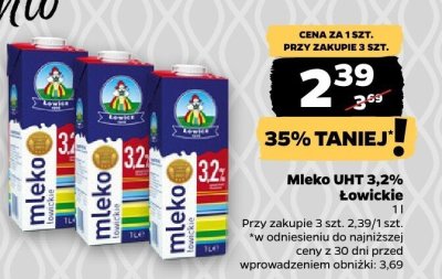 Mleko UHT 3,2% promocja w Netto