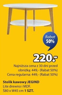 Stolik kawowy JEGIND promocja w Jysk