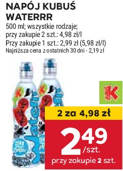 Woda truskawkowa Kubuś waterrr promocja w Stokrotka