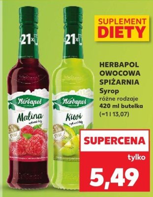 Syrop owocowa spižarnia malina różne rodzaje 420 ml butelka promocja w Kaufland