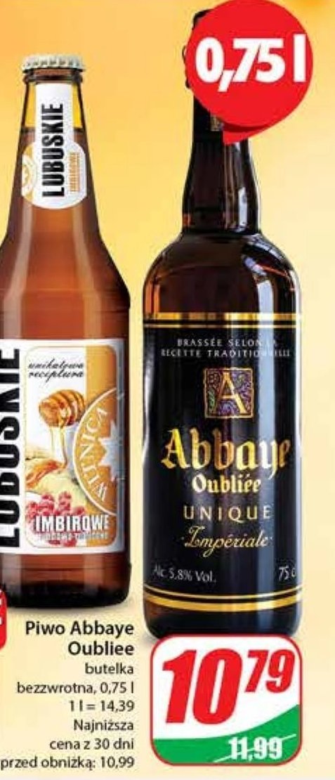 Piwo Abbaye oubliee promocja