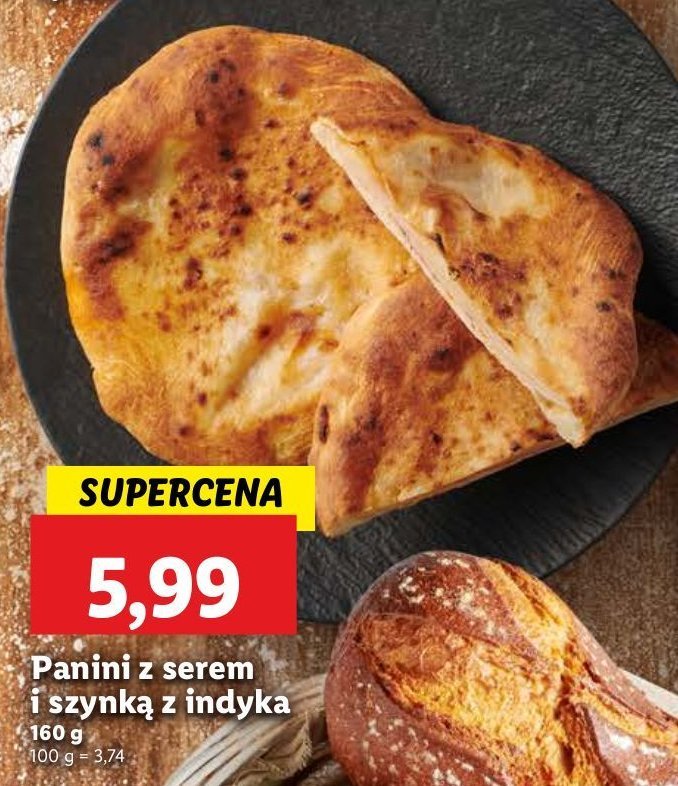 Panini z serem i szynką z indyka promocja