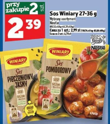 Sos Winiary 27-36 g Nestle pieczeniowy jasny/pomidorowy promocja w TOPAZ