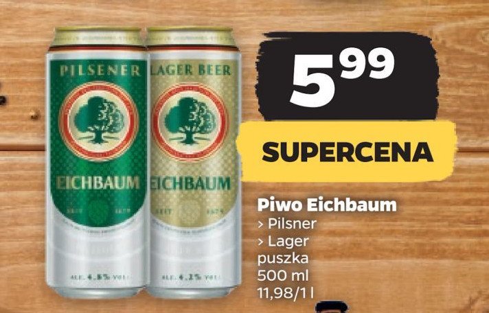 Piwo Eichbaum lager promocja