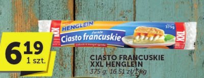 Ciasto francuskie XXL Henglein promocja w ABC