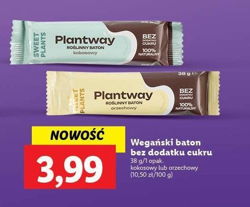 Baton ro艣linny orzechowy Plantway promocja