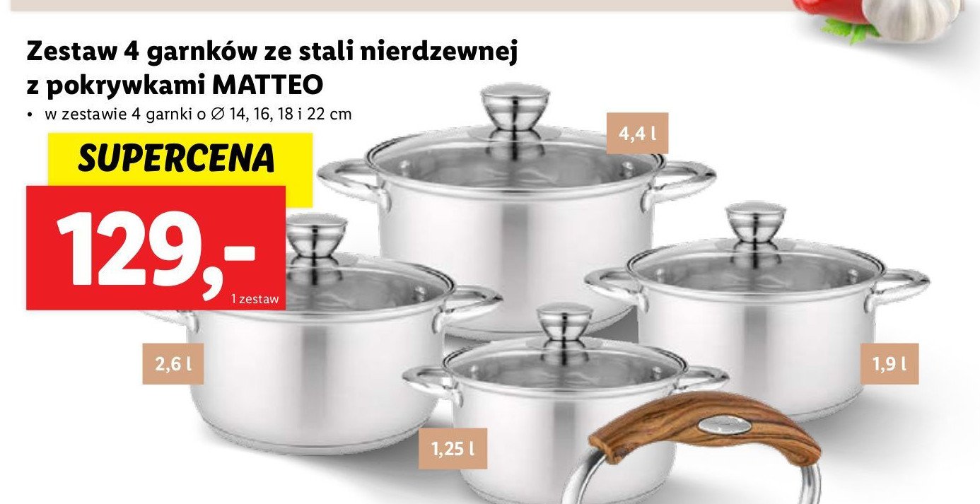 Zestaw garnków ze stali nierdzewnej Florina (florentyna) promocja