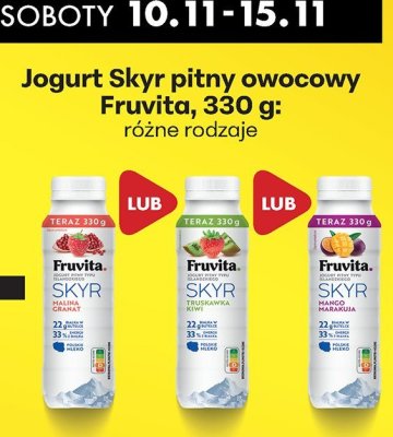 Jogurt Skyr pitny owocowy Fruvita mango promocja w Biedronka