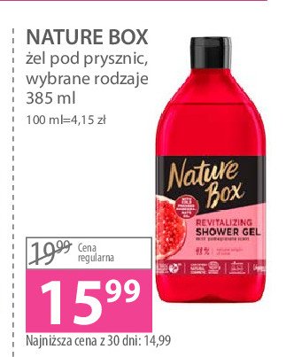 Żel pod prysznic pomegranate Nature box promocja