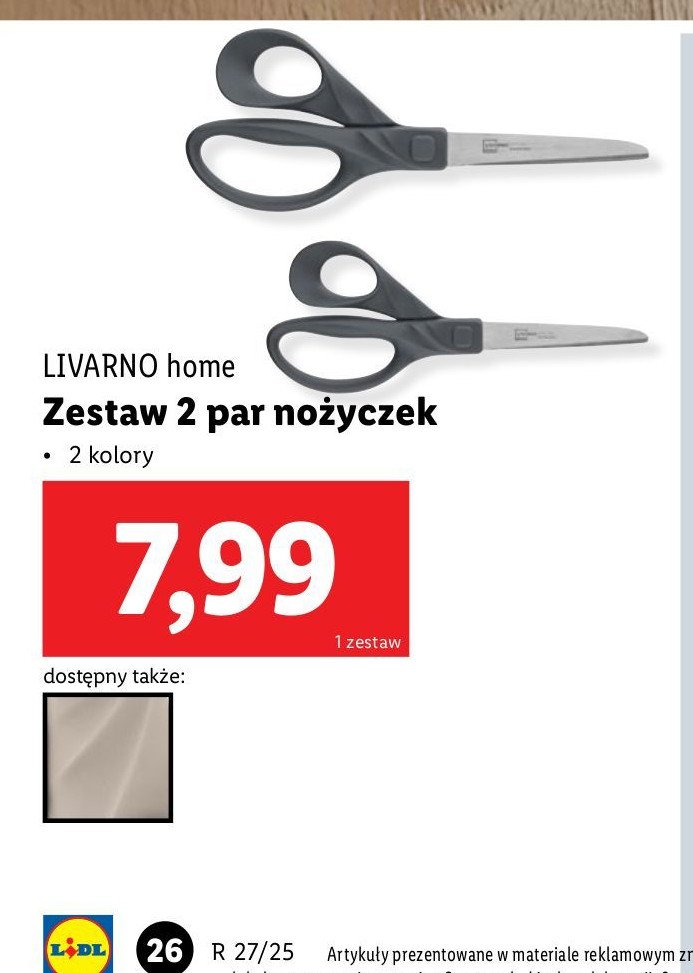 Nożyczki LIVARNO HOME promocja w Biedronka