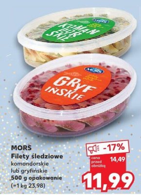 Filety śledziowe gryfińskie Mors promocja w Kaufland