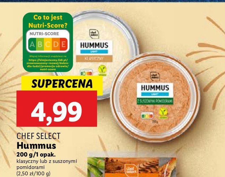 Hummus naturalny Chef select promocja