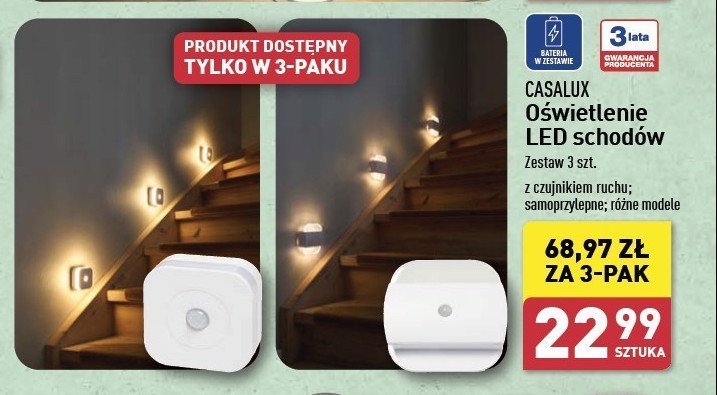 Oświetlenie schodów led Casalux promocja