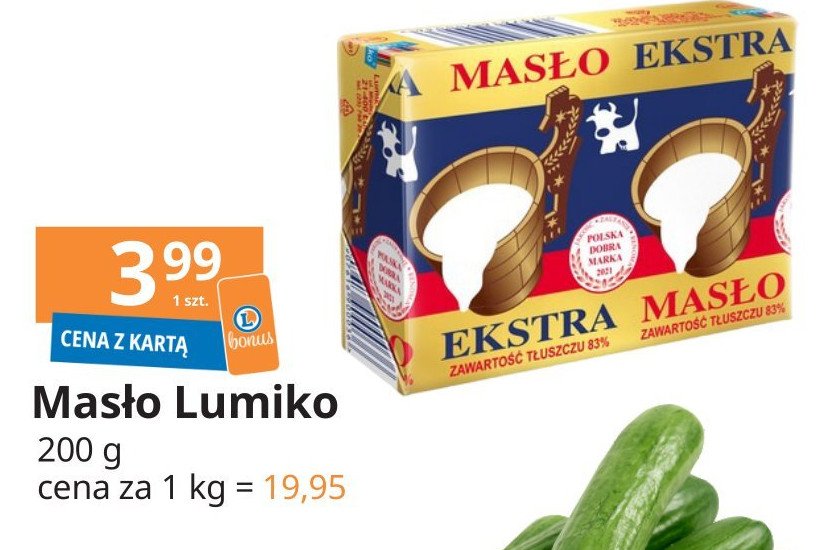 Masło ekstra Lumiko promocja