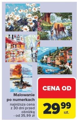 Kolorowanki malowanie po numerach Carrefour promocja w Carrefour