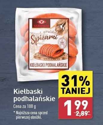 Kiełbaski podhalańskie Kabanos promocja