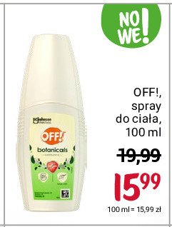 Spray przeciw komarom Off! botanicals promocje