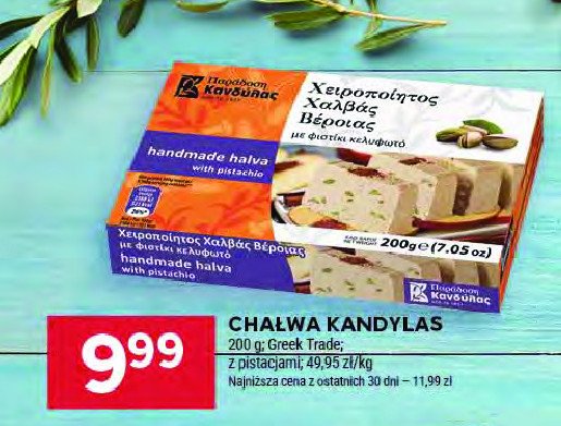 Chałwa pistacjowa KANDYLAS promocja