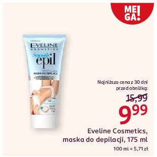 Brazylijska maska do depilacji z bioglinką z olejkiem kokosowym Eveline smooth epil promocja